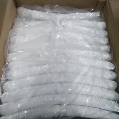 PALLET OF ASSORTED BOXED WHITE HANGERS 