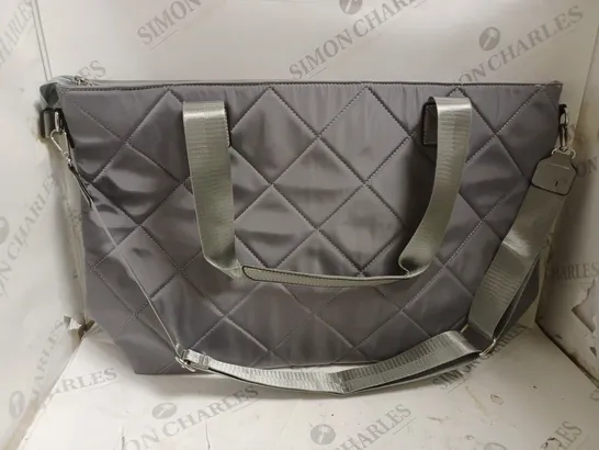 UNBRANDED DIAMOND SHAPED PRINT GREY HANDBAG