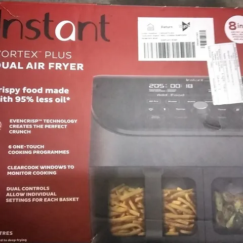 INSTANT VORTEX PLUS DUAL AIR FRYER 7.6L