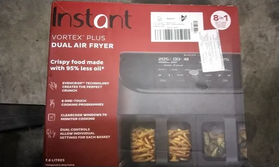 INSTANT VORTEX PLUS DUAL AIR FRYER 7.6L