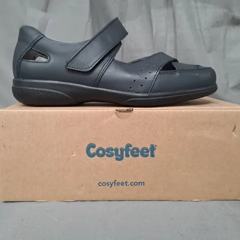 BOXED PAIR OF COSYFEET SHOES IN NAVY UK SIZE 7