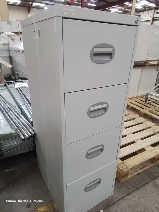 SILVERLINE 4 DRAWER FILLING CABINET GREY