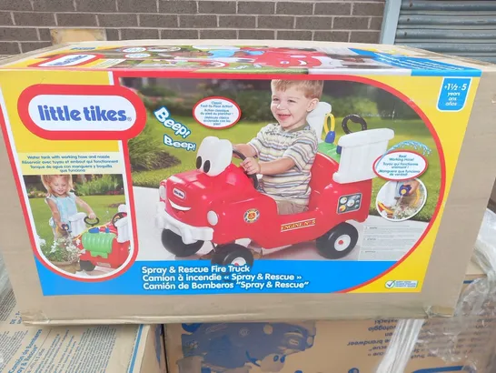 BRAND NEW LITTLE TIKES SPRAY AND RESCUE FIRE TRUCK +1.5-5 YEARS 616129E13