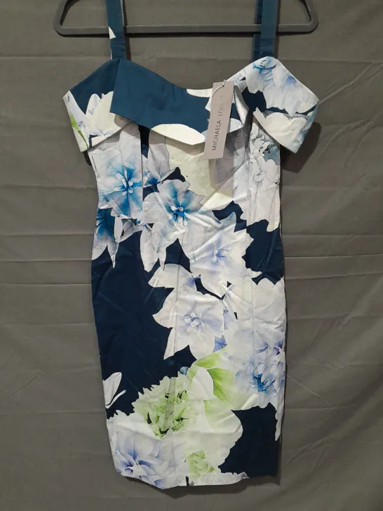 MICHAELA LOUISA BLUE FLORAL DRESS - UK 10