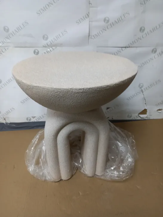 STONE EFFECT SIDE TABLE