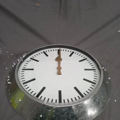 LARGE OUTDOOR GALVANISED STEEL CLOCK - WHITE FACE