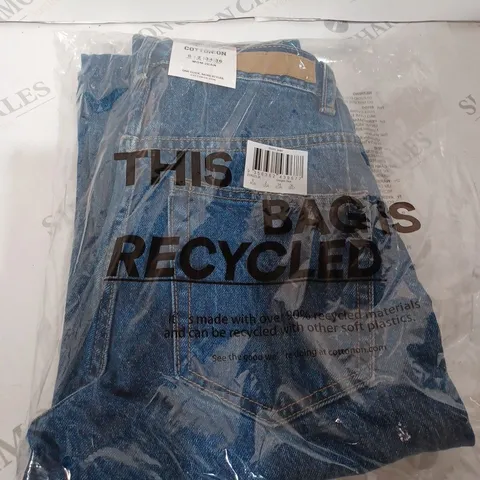 BOX OF 20 BRAND NEW BAGGED COTTON:ON MOM JEANS IN COOGEE BLUE, SIZE 6