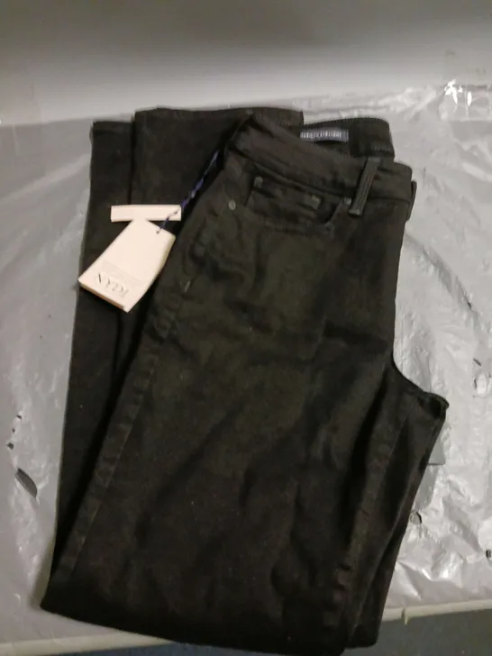 NYDJ LADIES MARILYN STRAIGHT LEG BLACK JEANS SIZE 12