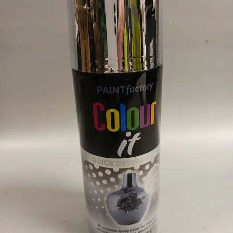 12 X PAINT FACTORY COLOUR IT GLOSS FINISH CHROME EFFECT - COLLECTION ONLY 