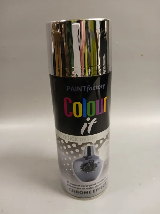 12 X PAINT FACTORY COLOUR IT GLOSS FINISH CHROME EFFECT - COLLECTION ONLY 