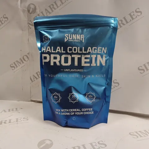 SUNNA SUPPLEMENTS - HALAL BOVINE COLLAGEN PROTEIN POWDER - UNFLAVOURED - 250G