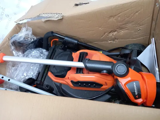 BOXED YARD FORCE 32CM LAWNMOWER AND TRIMMER