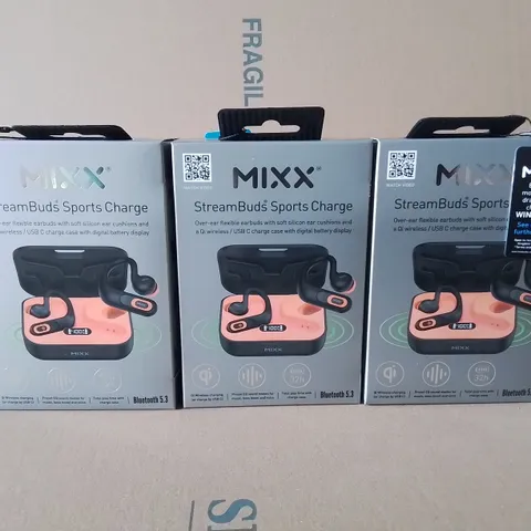 LOT OF 10 BRAND NEW MIXX STREAMBUDS SPORTS CHARGE EARBUDS