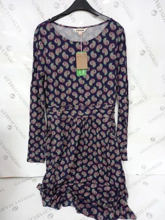 BODEN ABIGAIL JERSEY DRESS IN NAVY - UK 12R