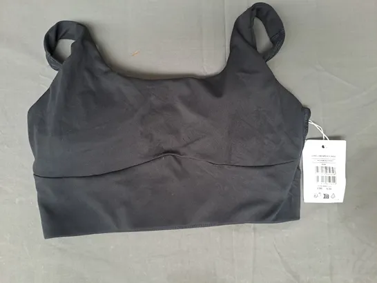 GYM SHARK LONGLINE SPORTS BRA IN BLACK SIZE MEDIUM