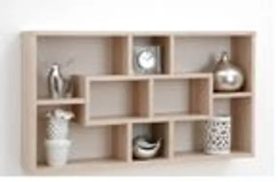 BOXED BRAND NEW OPEN SHELF STORAGE UNIT OAK