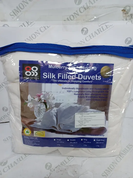 MULBERRY SILK HANDMADE & HANDCRAFTED SILK FILLED DUVET - KING