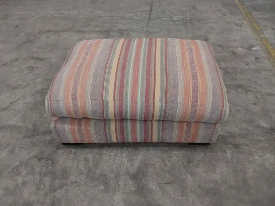 DESIGNER LARGE FABRIC UPHOLSTERED FOOTSTOOL 