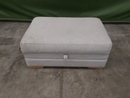 DESIGNER FABRIC UPHOLSTERED OTTOMAN FOOTSTOOL