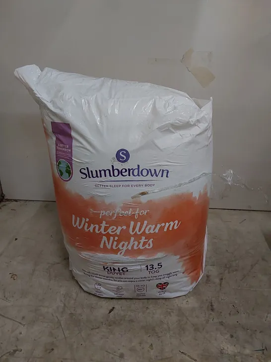 BAGGED SLUMBERDOWN WARM WINTER NIGHTS 13.5 TOG DUVET // SIZE: KING 