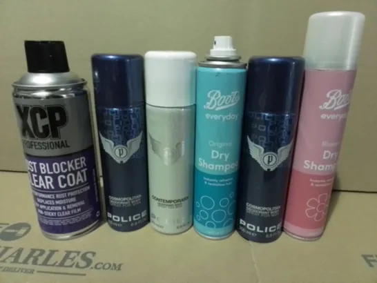 LOT OF 17 ASSORTED AEROSOLS TO INCLUDE CHAIN LUBRICANT, DRY SHAMPOO AND DEODORANTS / COLLECTION ONLY