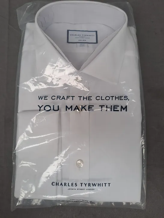 CHARLES TYRWHITT SLIM FIT SHIRT IN WHITE SIZE 17/35INCH