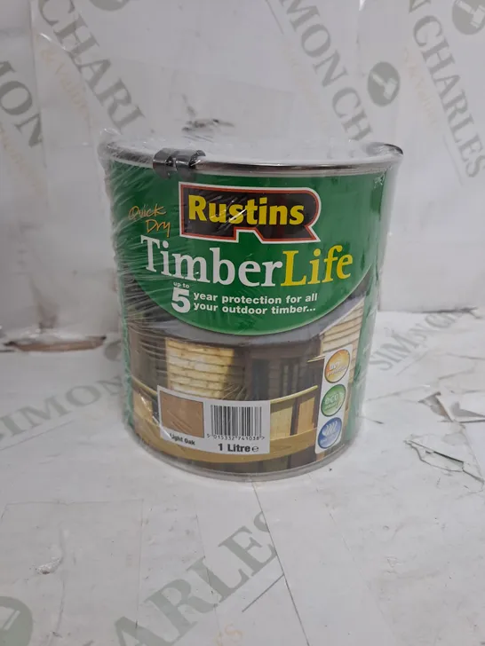 RUSTINS QUICK DRY TIMBERLIFE - LIGHT OAK 1LTR