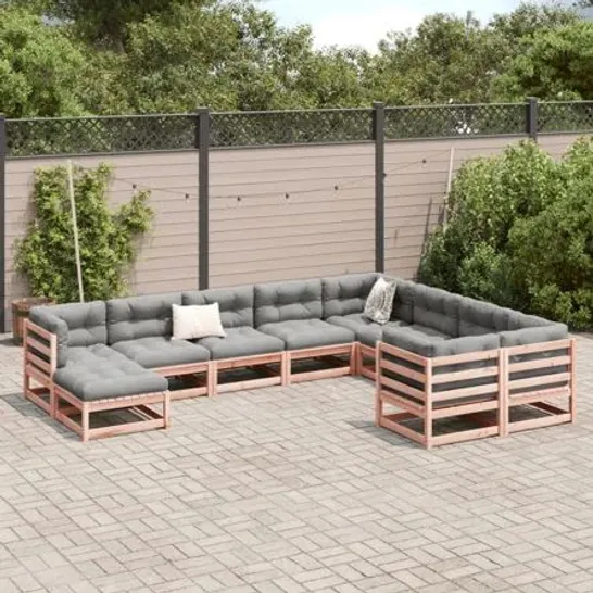 BOXED VIDAXL 10 PIECE GARDEN SOFA SET (3 BOXES)