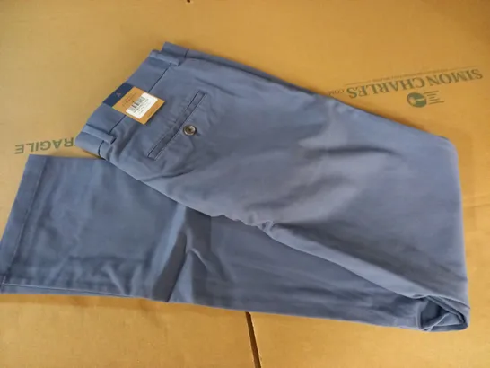 CHARLES TYRWHITT STEEL BLUE SLIM FIT CHINOS - W32 L32