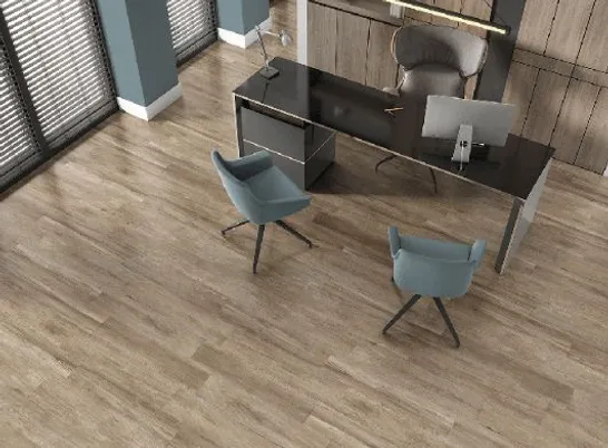 PALLET OF APPROXIMATELY 25 TILES OF LOFTWOOD RUSTIC OAK WOOD EFFECT PORCELAIN FLOOR TILES(LOFTWOOD  NATURAL 23 X 120) TOTAL COVERAGE APPROXIMATELY 6.9MSQ