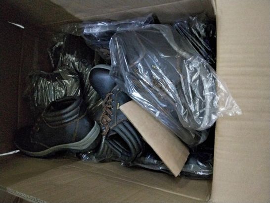 BOX OF APPROXIMATELY 12 ASSORTED STEEL TOE CAPPED SHOES