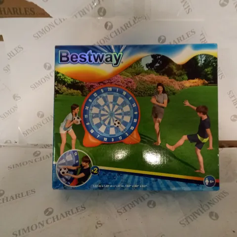 BOXED BESTWAY ALL STAR KICKBALL INFLATABLE DARTBOARD WITH 2 BALLS 