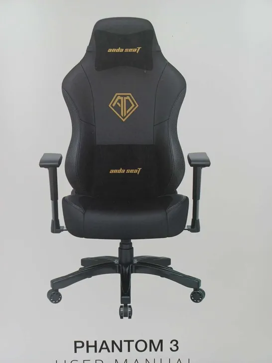 BOXED ANDA SEAT GAIMING CHAIR PHANTOM-3 IN ELEGANT BLACK 