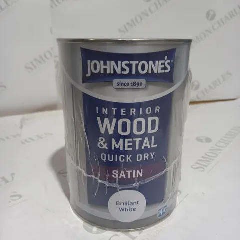 JOHNSTONE'S QUICK DRY SATIN PAINT 1.25L - BRILLIANT WHITE