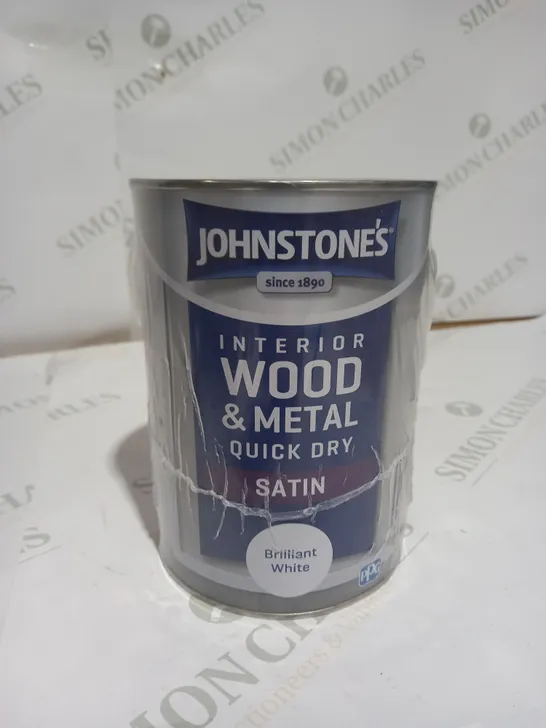 JOHNSTONE'S QUICK DRY SATIN PAINT 1.25L - BRILLIANT WHITE