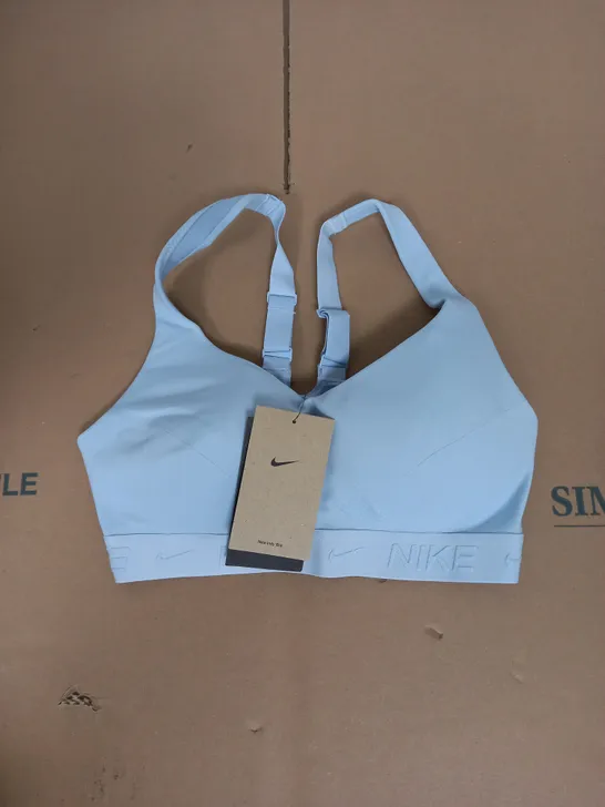 NIKE WOMENS TRAINING SPORTS BRA IN PALE BLUE SIZE S