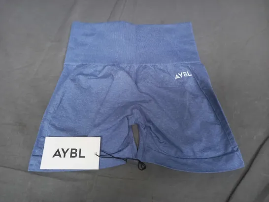 AYBL EMPOWER SEAMLESS SHORTS IN BLUE MARL - XS