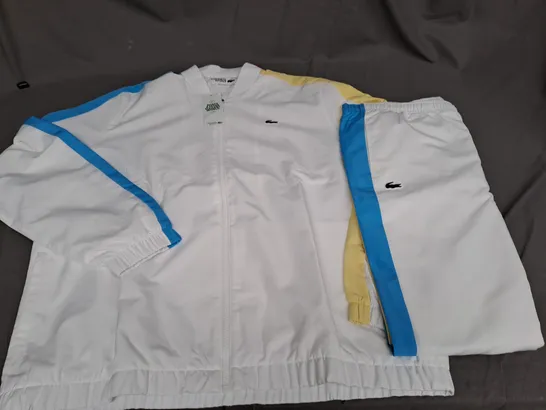 LACOSTE SPORT REGULAR FIT WHITE TRACKSUIT - FR 7