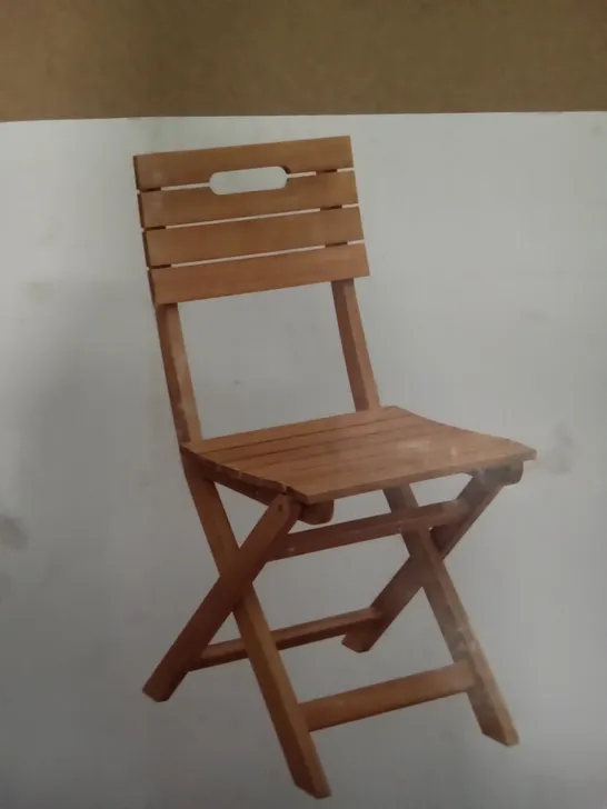 BOXED DENIA FOLDING WOODEN CHAIR 