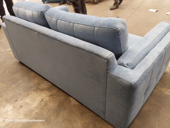 QUALITY BRITISH DESIGNER LOUNGE Co. MADISON TWO SEATER SOFA BLUE FABRIC 