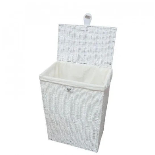 WICKER LAUNDRY BIN SIZE: 49CM H X 38.5CM W