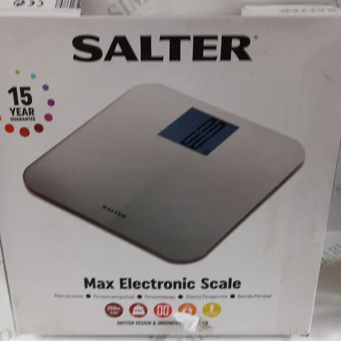 BOXED SALTER MAX ELECTRONIC PERSONAL SCALE 9075 SVGL3R 5020