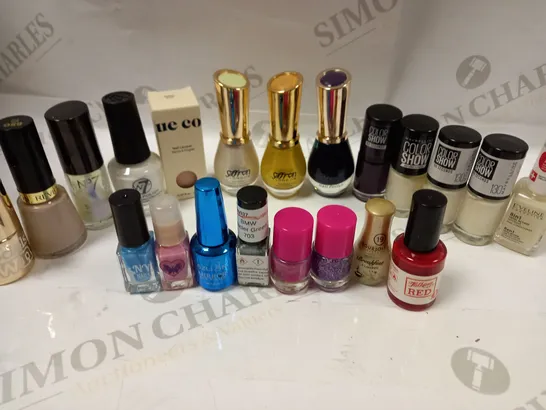 ASSORTMENT OF NAIL POLISH LACQUER APPROX. 20 ITEMS 