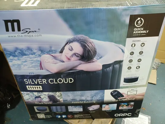 BOXED MSPA 6 SEATER SILVER CLOUD PORTABLE INFLATABLE HOT TUB