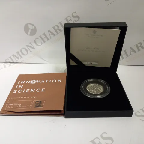 2022 50P ALAN TURING SILVER PROOF COIN COLLECTABLE