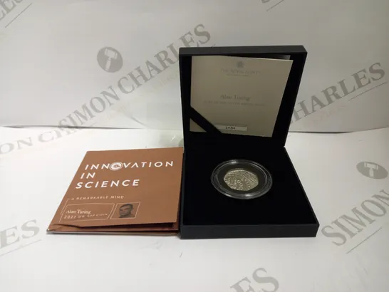 2022 50P ALAN TURING SILVER PROOF COIN COLLECTABLE