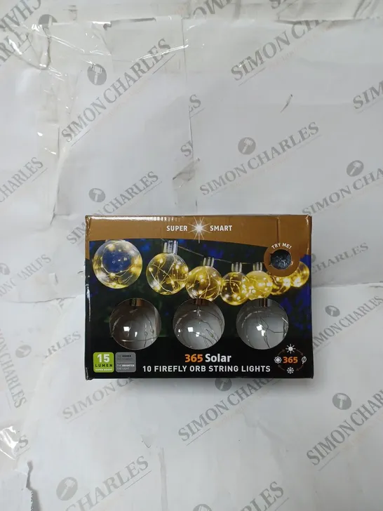 SUPER SMART 365 SOLAR 10 FIREFLY ORB STRING LIGHTS RRP £26