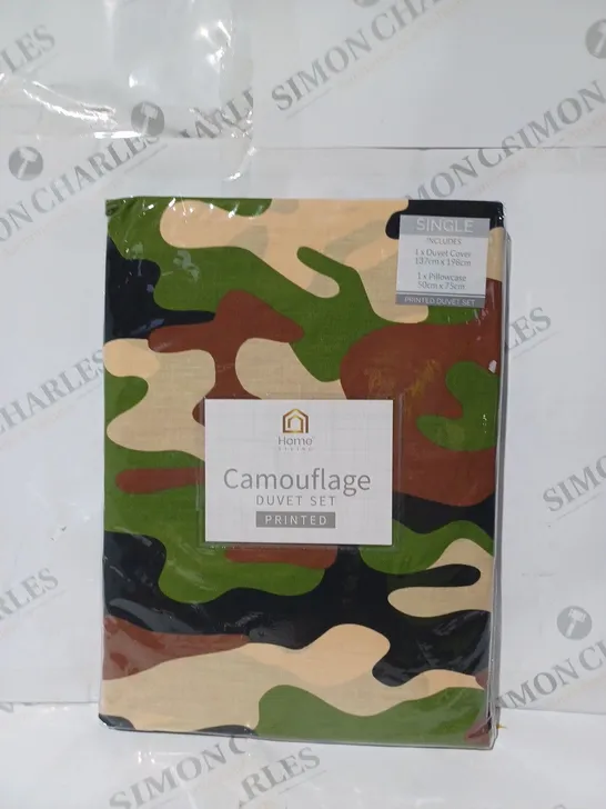 HOME LIVING CAMOUFLAGE PRINTED DUVET SET - SINGLE