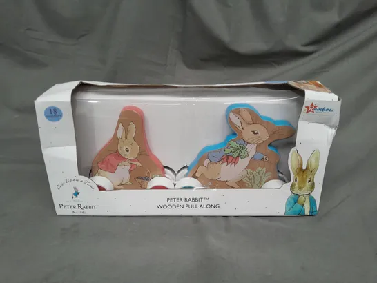 PETER RABBIT WOODEN PULL ALONG 