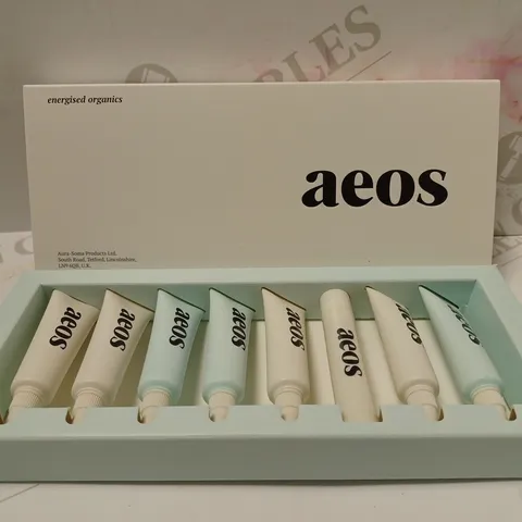 BOX OF 4 X AEOS ENERGISED ORGANICS SAMPLES 